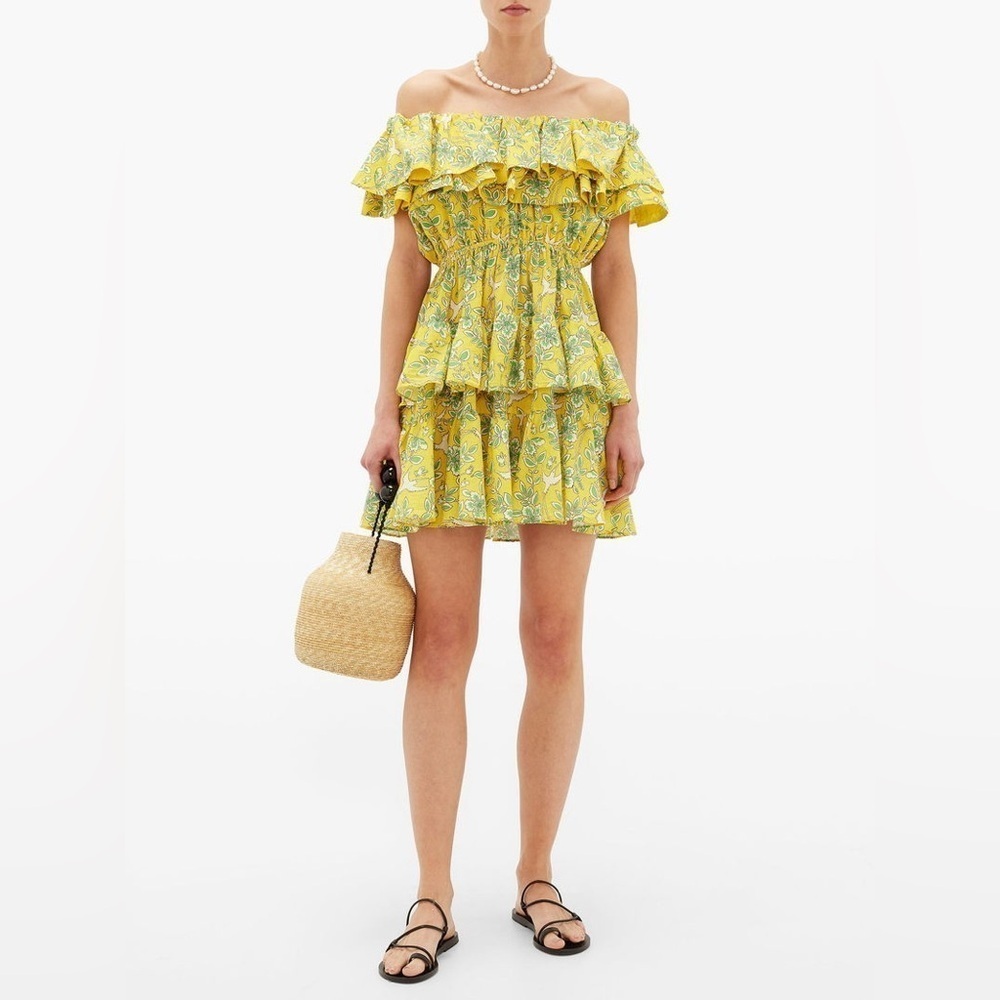 RHODE Dotty Floral Ruffle Mini Dress 🌻 XS - Picture 6 of 16